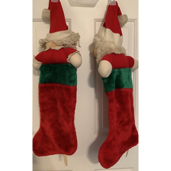 Vintage Christmas Stockings Santa Claus and Mrs. Claus Chosun International READ - Picture 5 of 16